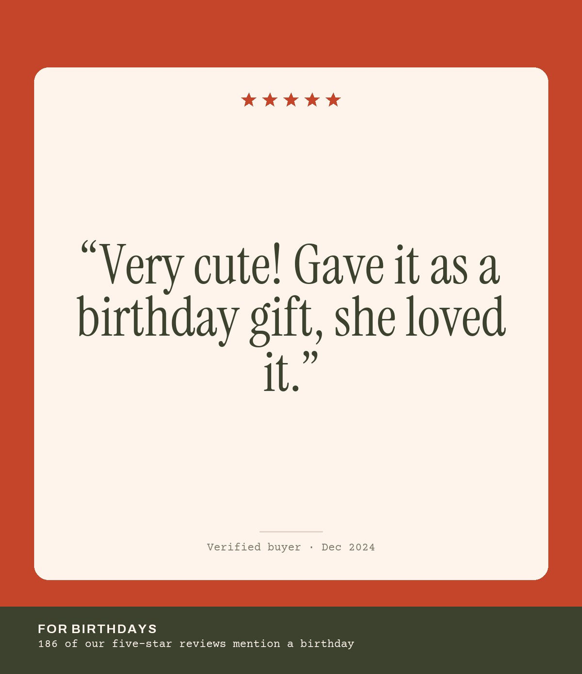 Verified buyer review: Very cute! Gave it as a birthday gift, she loved it.