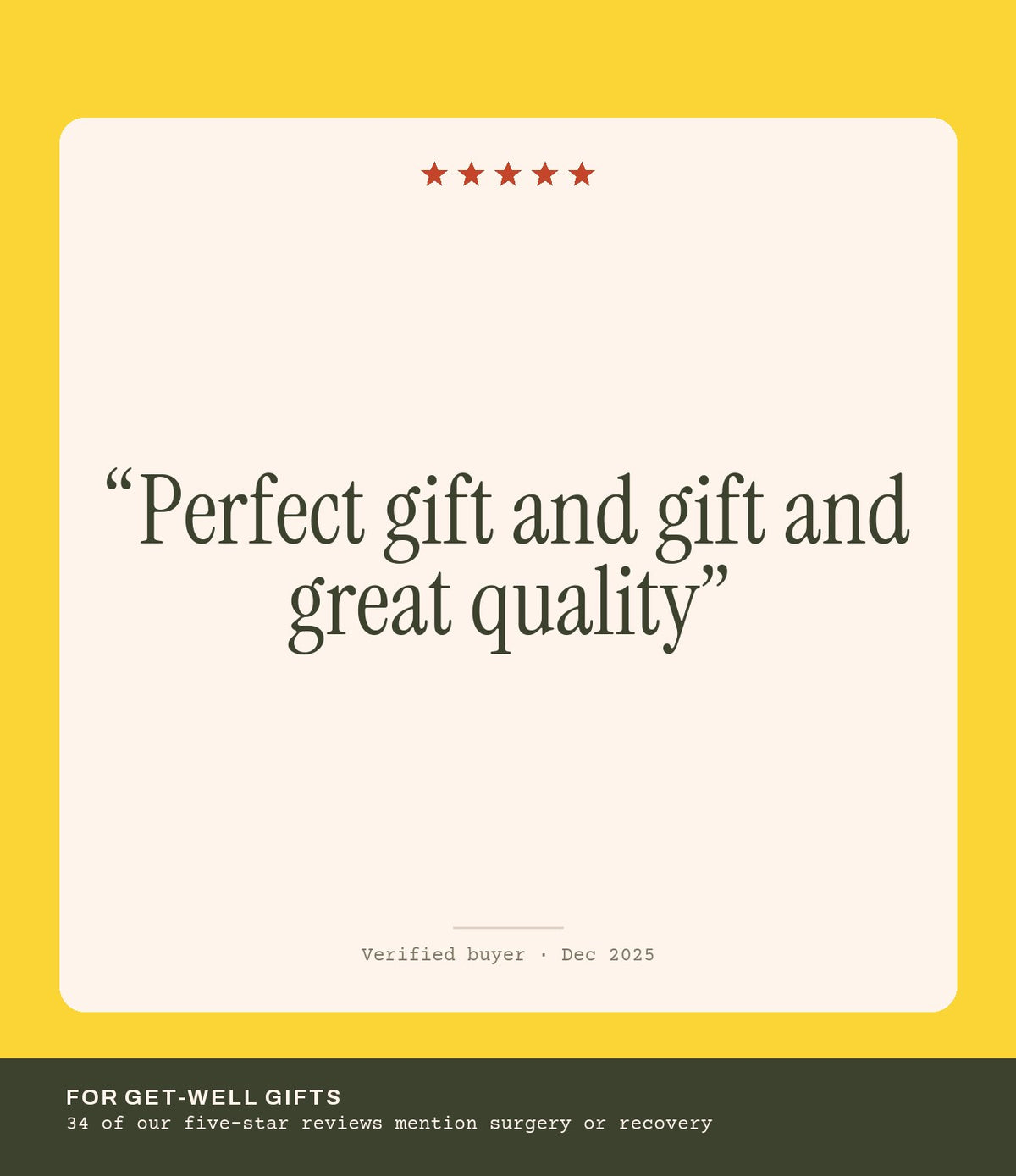 Verified buyer review: Perfect gift and gift and great quality