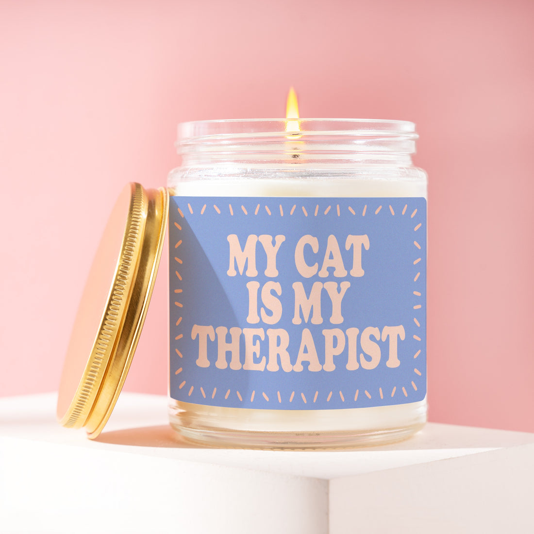 Cat Mom Candle, Cat Mom Gift, My Cat Is My Therapist, Cat Lover Gift, Crazy Cat Lady Gift, Gift for Her, Funny Cat Gift, Gift for Him R192