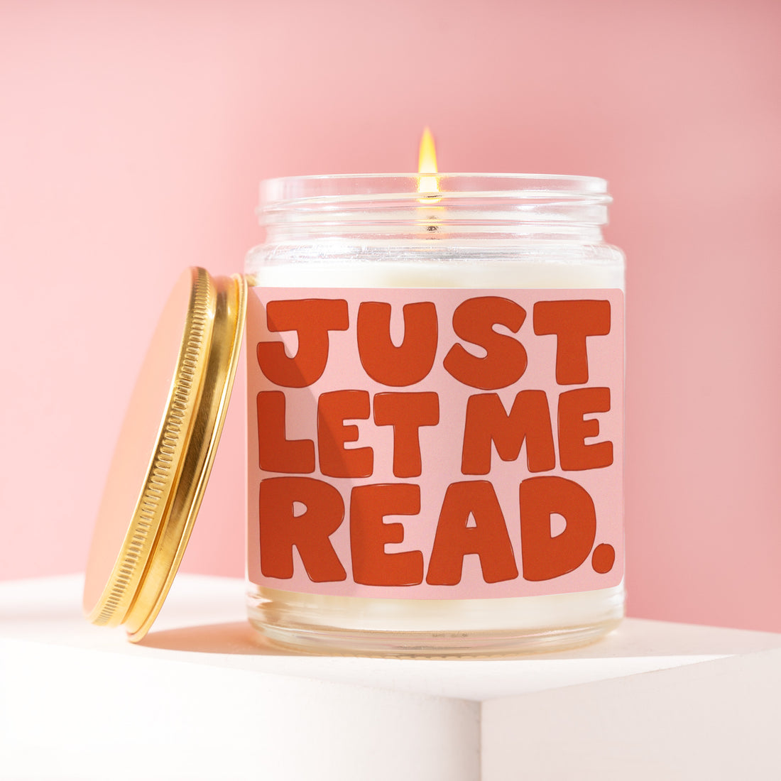 Just Let Me Read Candle, Book Lover Gift for Her, Bold Reader Birthday Present, Bookish Introvert Bestie Idea R147