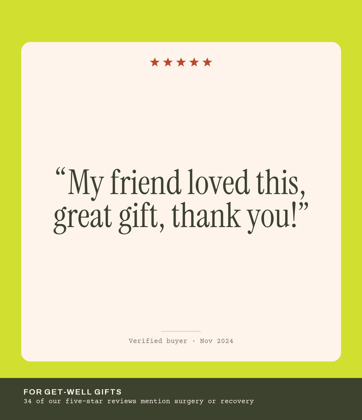 Verified buyer review: My friend loved this, great gift, thank you!