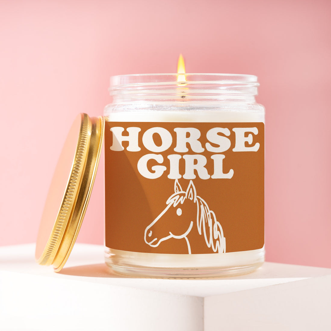 Horse Girl Candle, Equestrian Gift for Her, Rider Birthday Present for Daughter, Bestie, Barn Stable Retro Idea R116