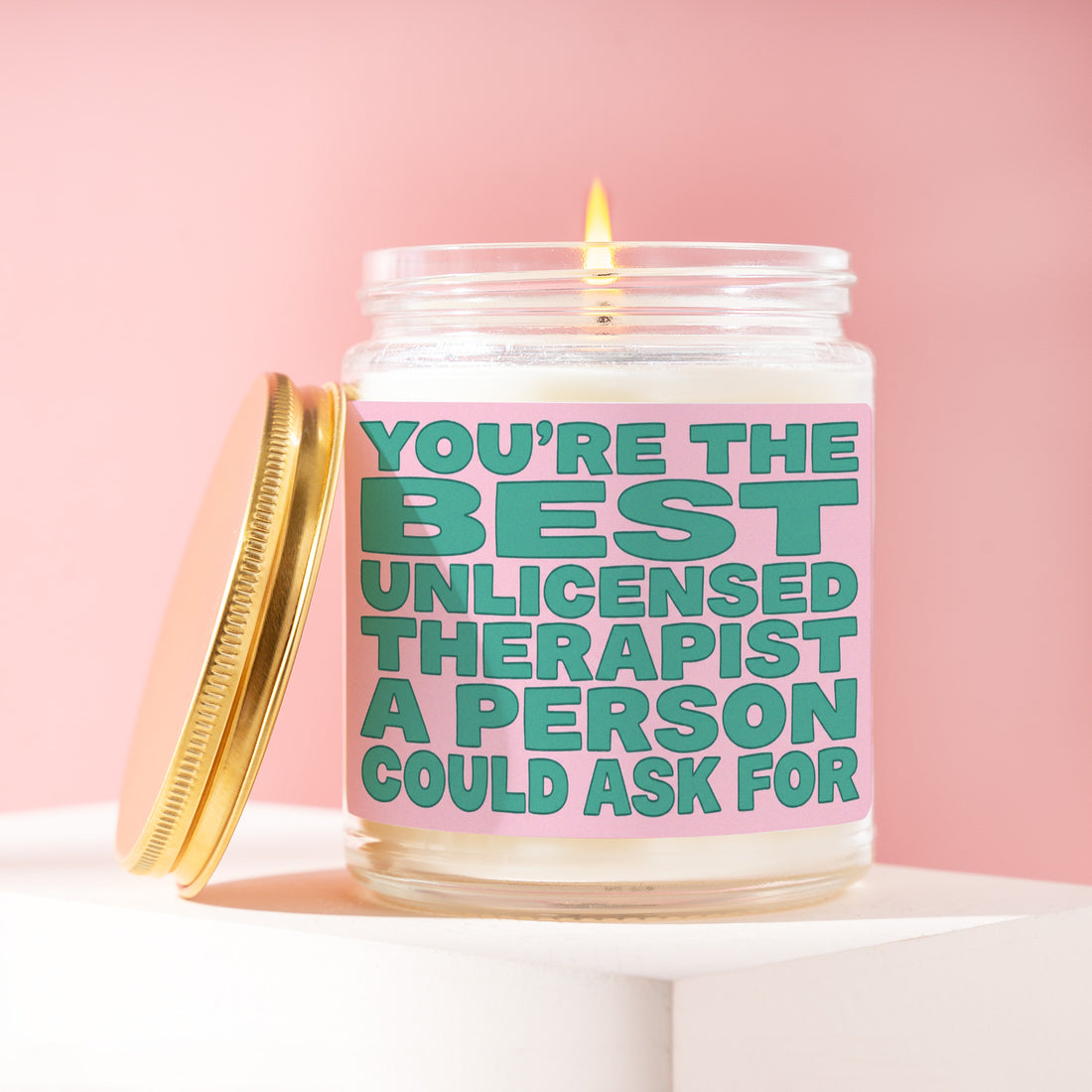 Friendship Candle, Best Friend Gift, You're the Best Unlicensed Therapist a Person Could Ask for, Friendship Gift, Work Bestie Gift R237