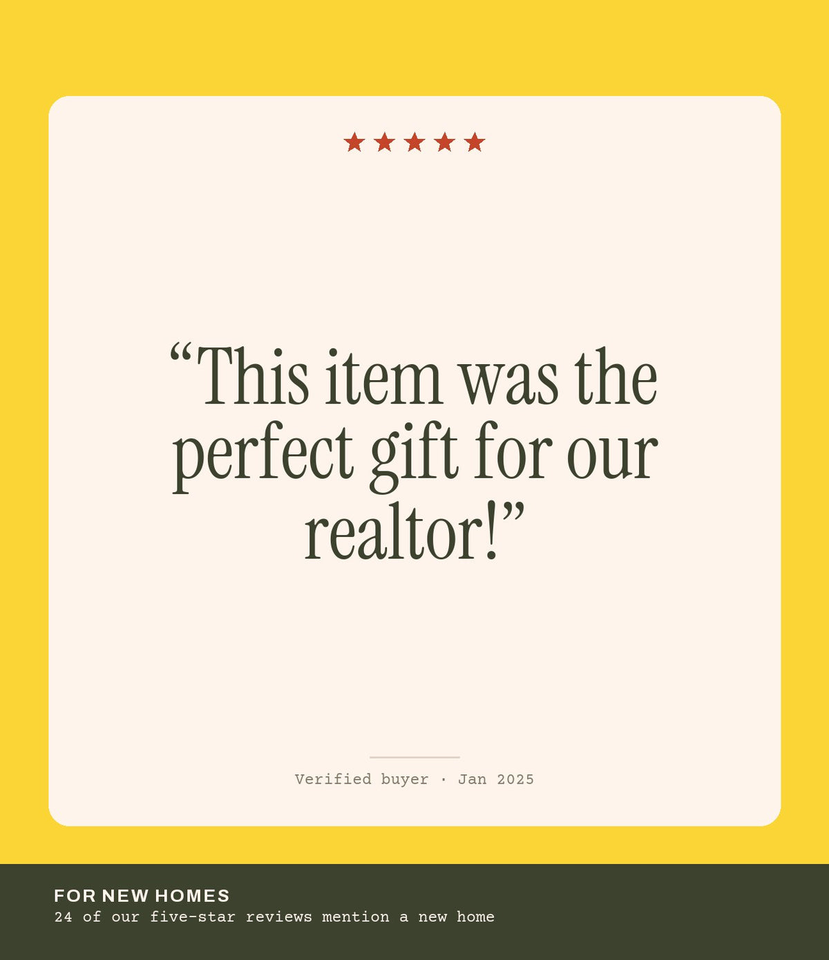 Verified buyer review: This item was the perfect gift for our realtor!