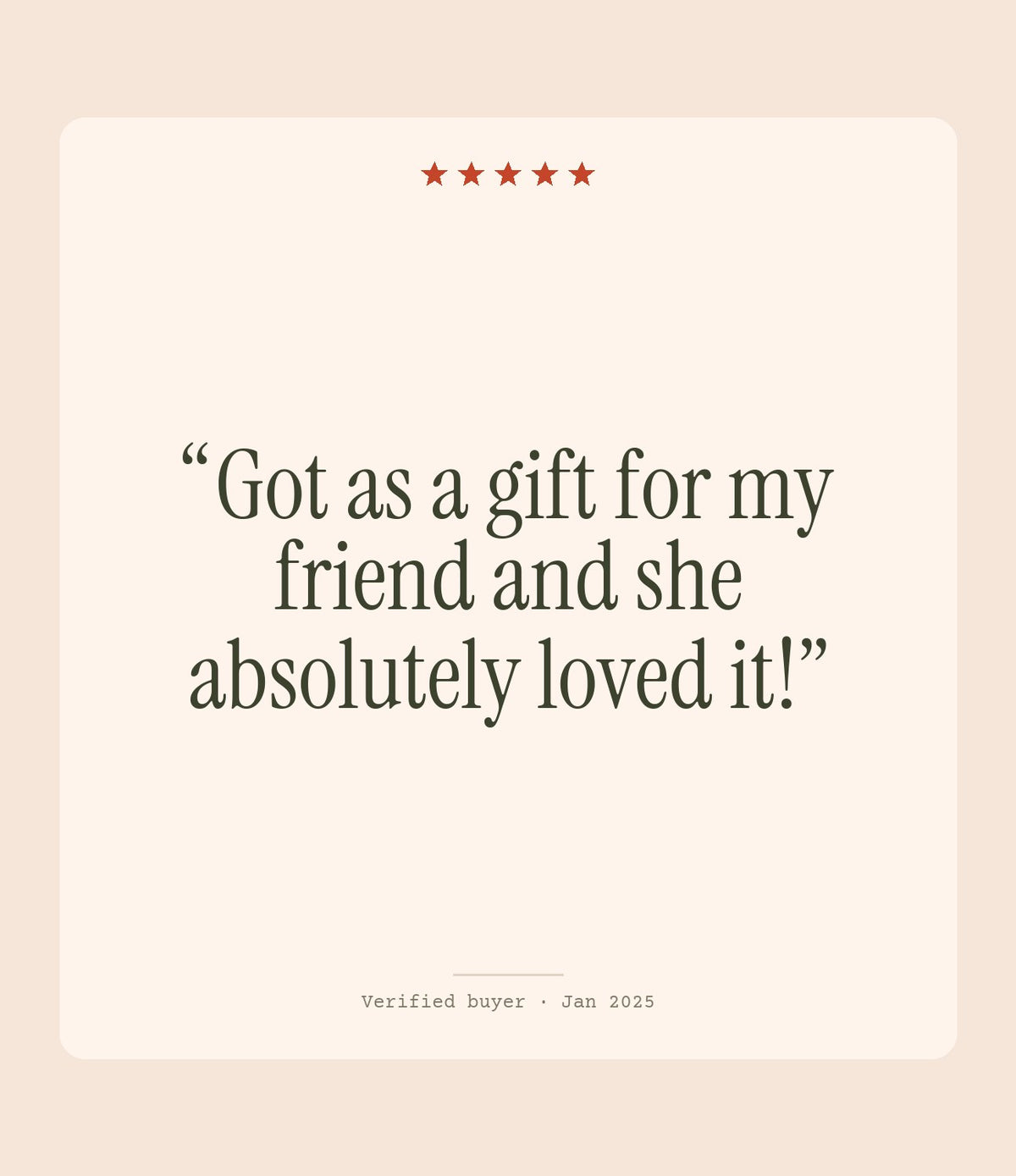 Verified buyer review: Got as a gift for my friend and she absolutely loved it!