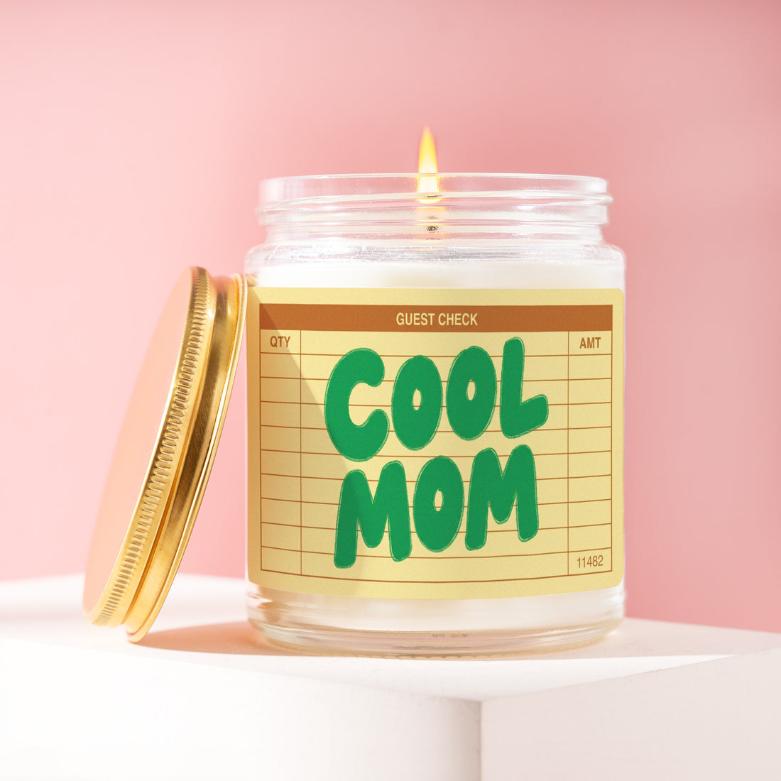 Mom Candle, Gift for Her, Cool Mom, Mom Card, Gift for Him, Gift for Friend, Diner Style Gift, Gift for Mom, Mama Candle, Mom Life Gift R023