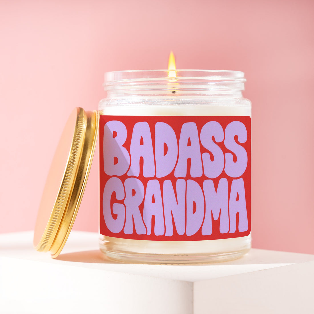 Badass Grandma Candle, Funny Gift for Nana, Mothers Day Birthday Present from Grandkids, New Mimi Pregnancy Reveal R037