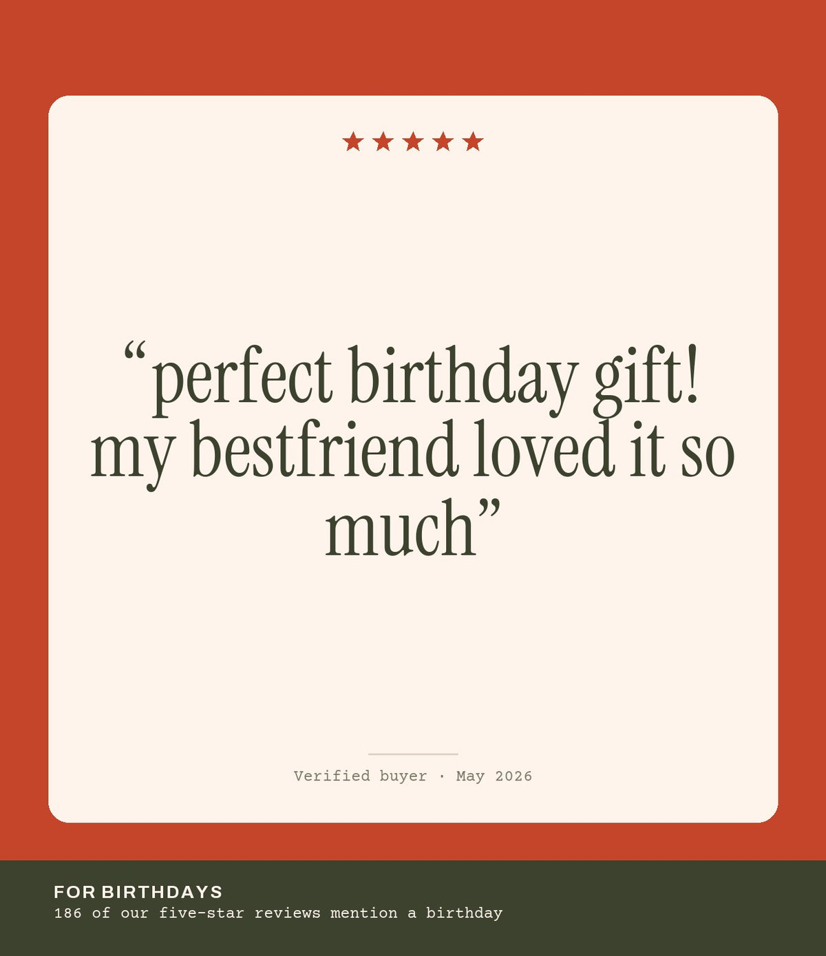 Verified buyer review: perfect birthday gift! my bestfriend loved it so much