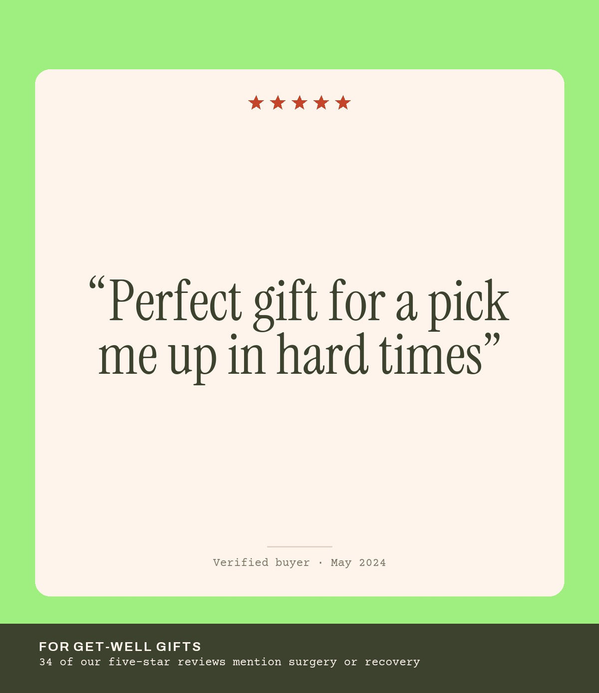 Verified buyer review: Perfect gift for a pick me up in hard times