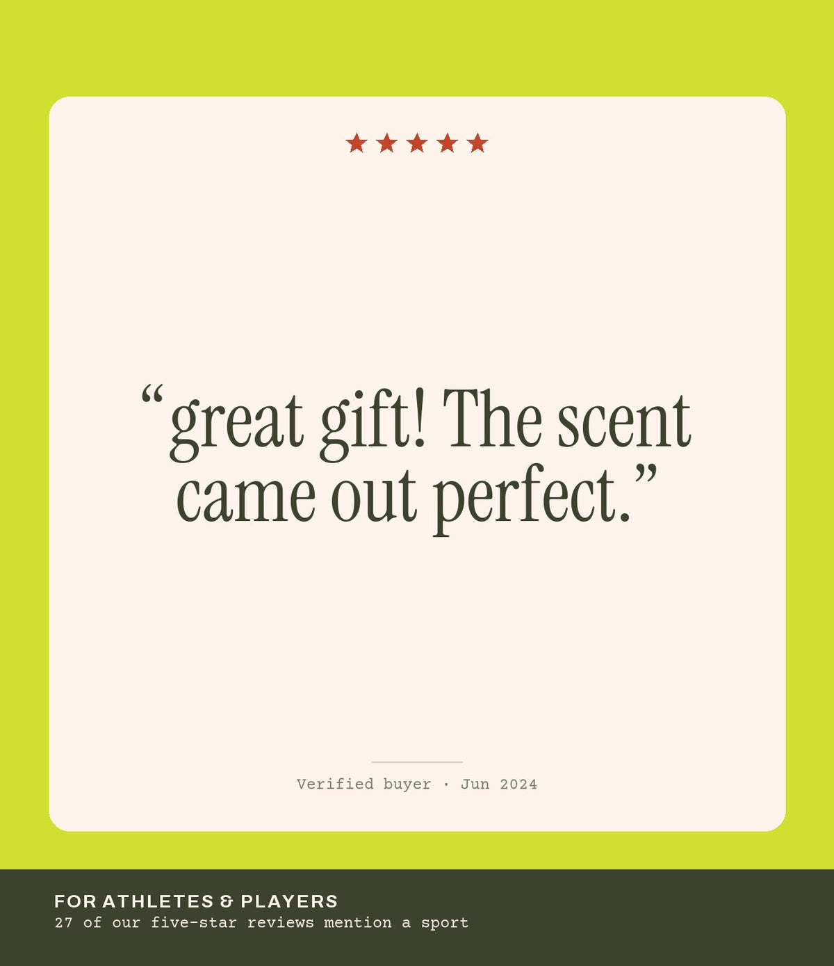 Verified buyer review: great gift! The scent came out perfect.