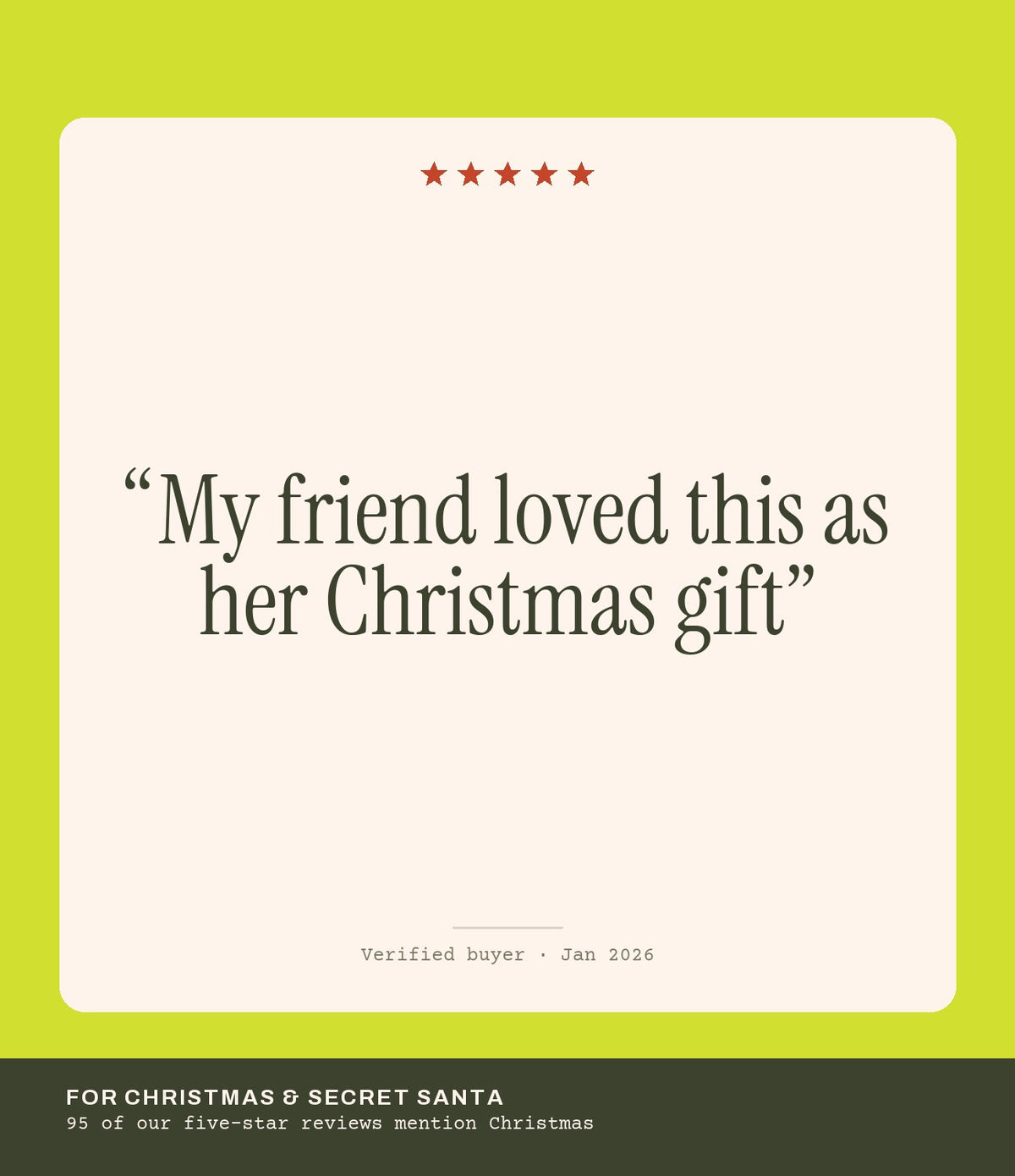 Verified buyer review: My friend loved this as her Christmas gift