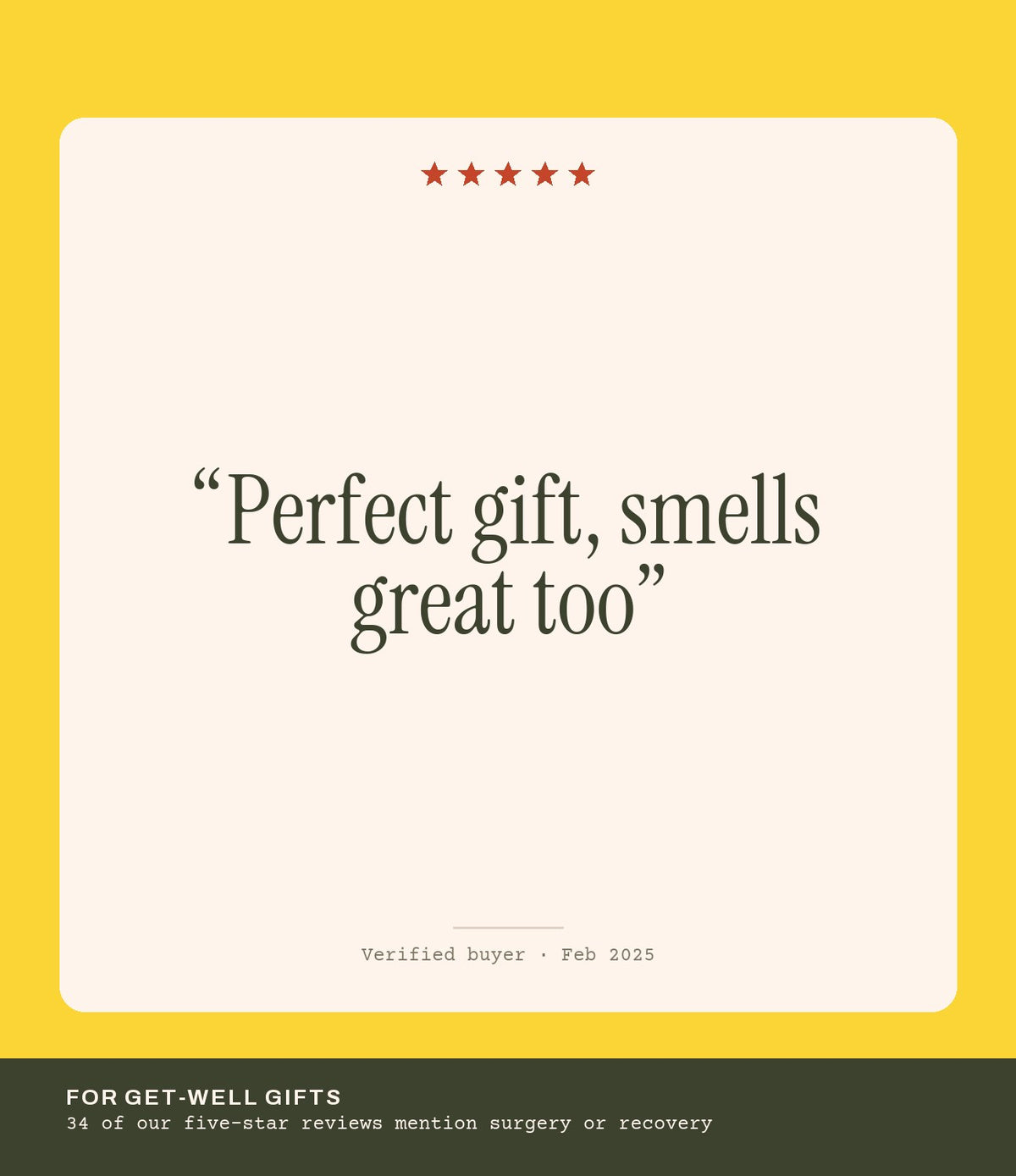 Verified buyer review: Perfect gift, smells great too