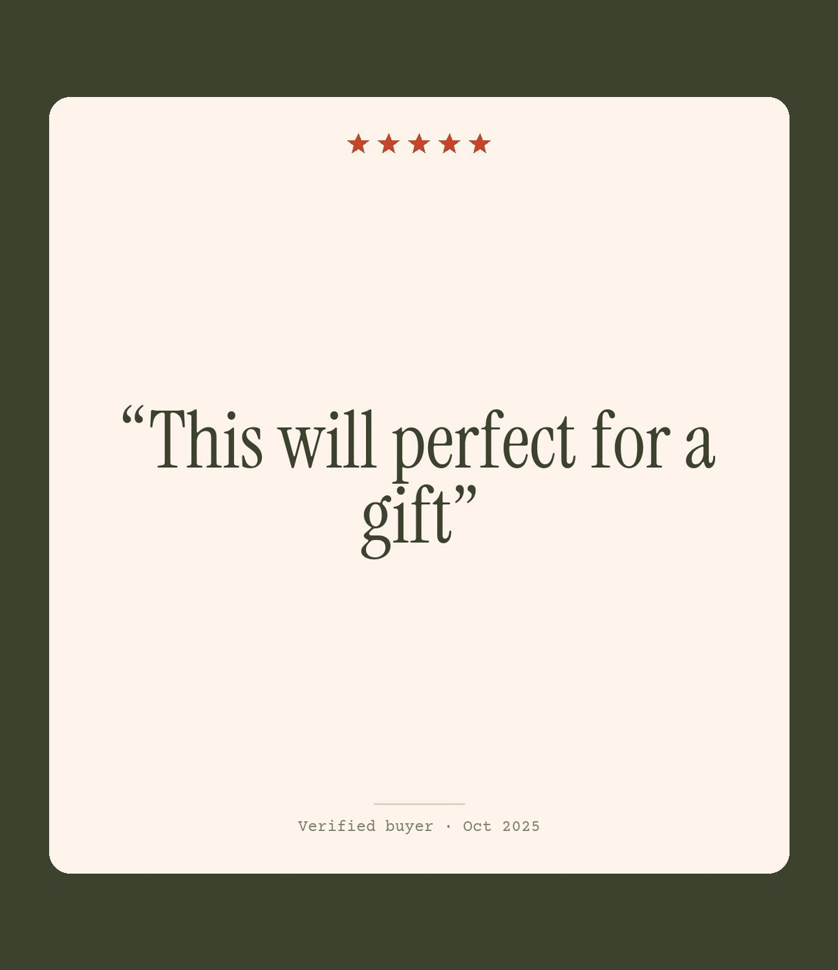 Verified buyer review: This will perfect for a gift