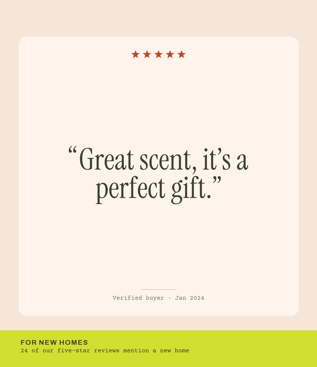 Verified buyer review: Great scent, it’s a perfect gift.