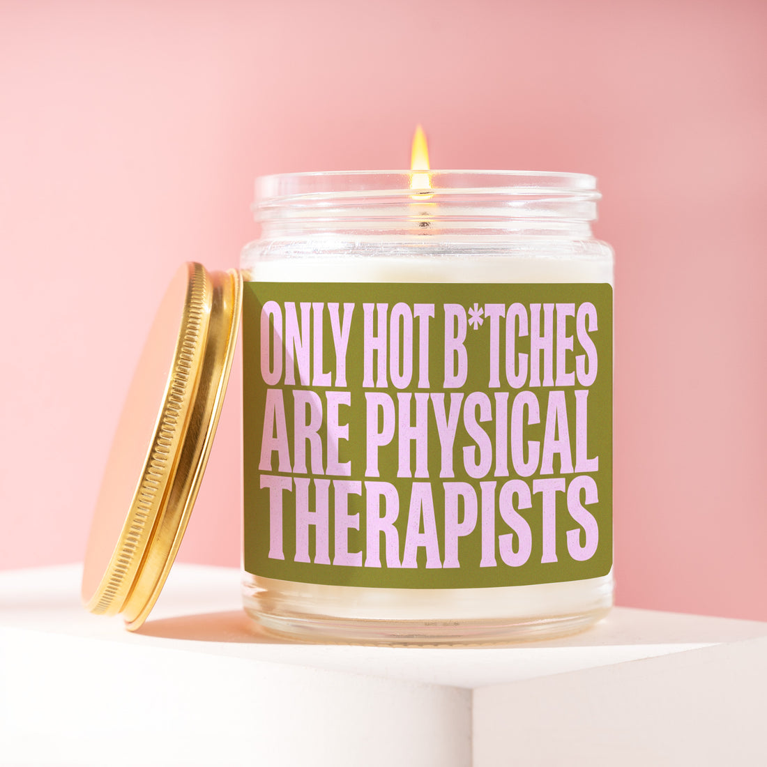 PT Month Gift for Coworker, Hot B*tches Are Physical Therapists Candle, Funny Present for Therapy Team, PT Appreciation Gift R482