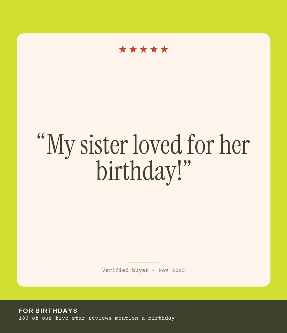 Verified buyer review: My sister loved for her birthday!