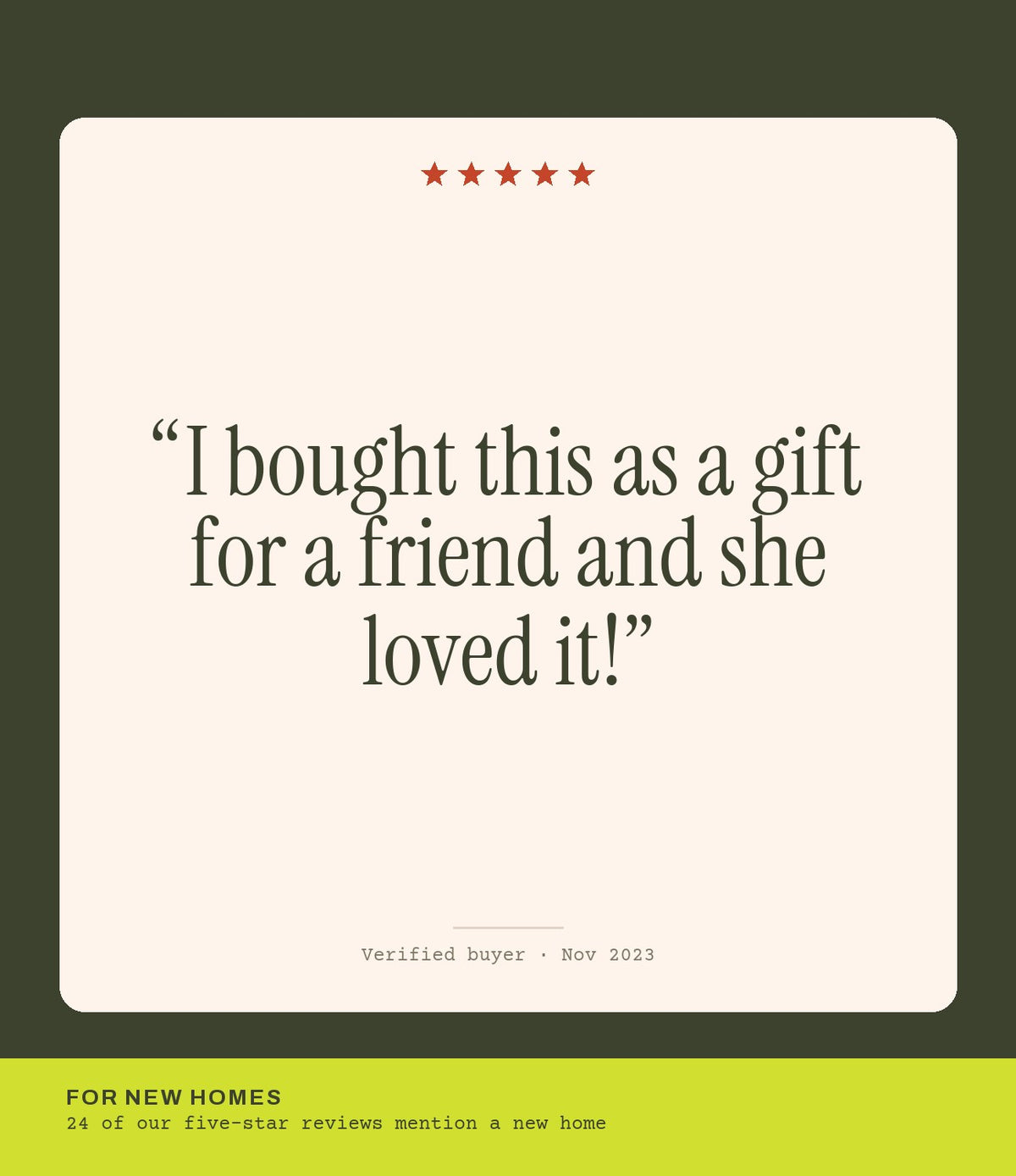 Verified buyer review: I bought this as a gift for a friend and she loved it!