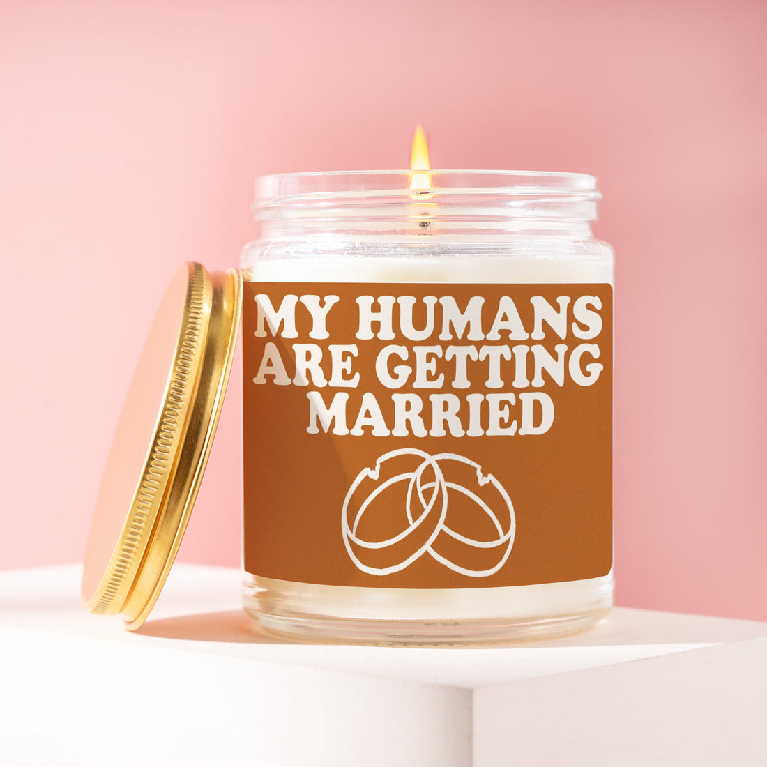 Engagement Candle, Engagement Gift, My Humans Are Getting Married, Dog Mom Gift, Newly Engaged Gift, Pet Wedding Gift, Gift for Her R195