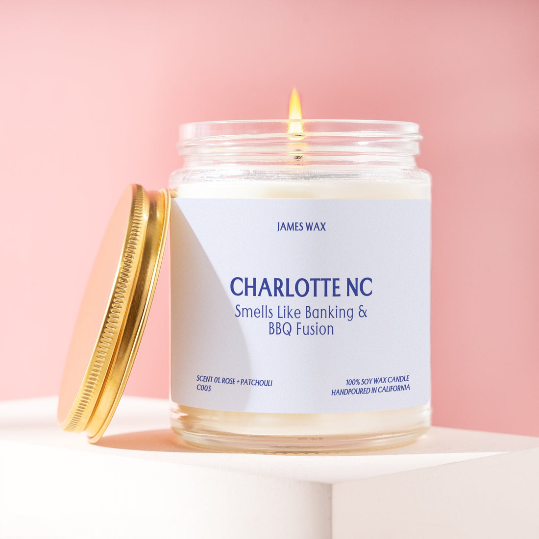 Charlotte Candle Charlotte Candle Banking BBQ Fusion North Carolina Inspired Finance BBQ Lovers Travel - C003