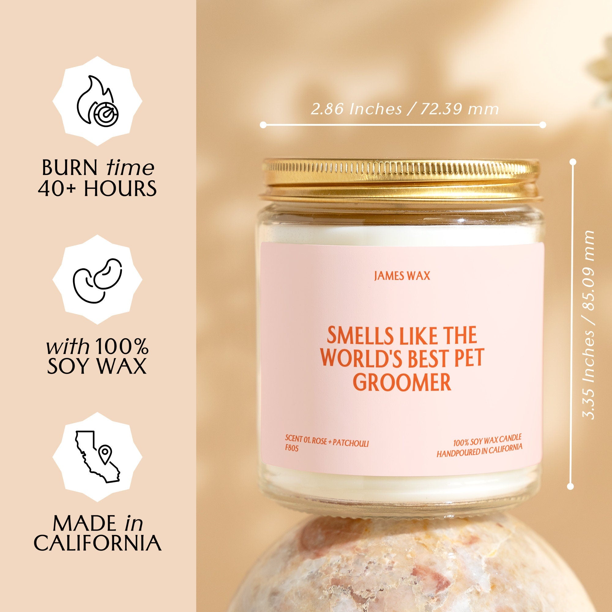 Pet Groomer Gift Smells Like The World's Best Pet Groomer Candle For Pet Groomers For Pet Lovers F805