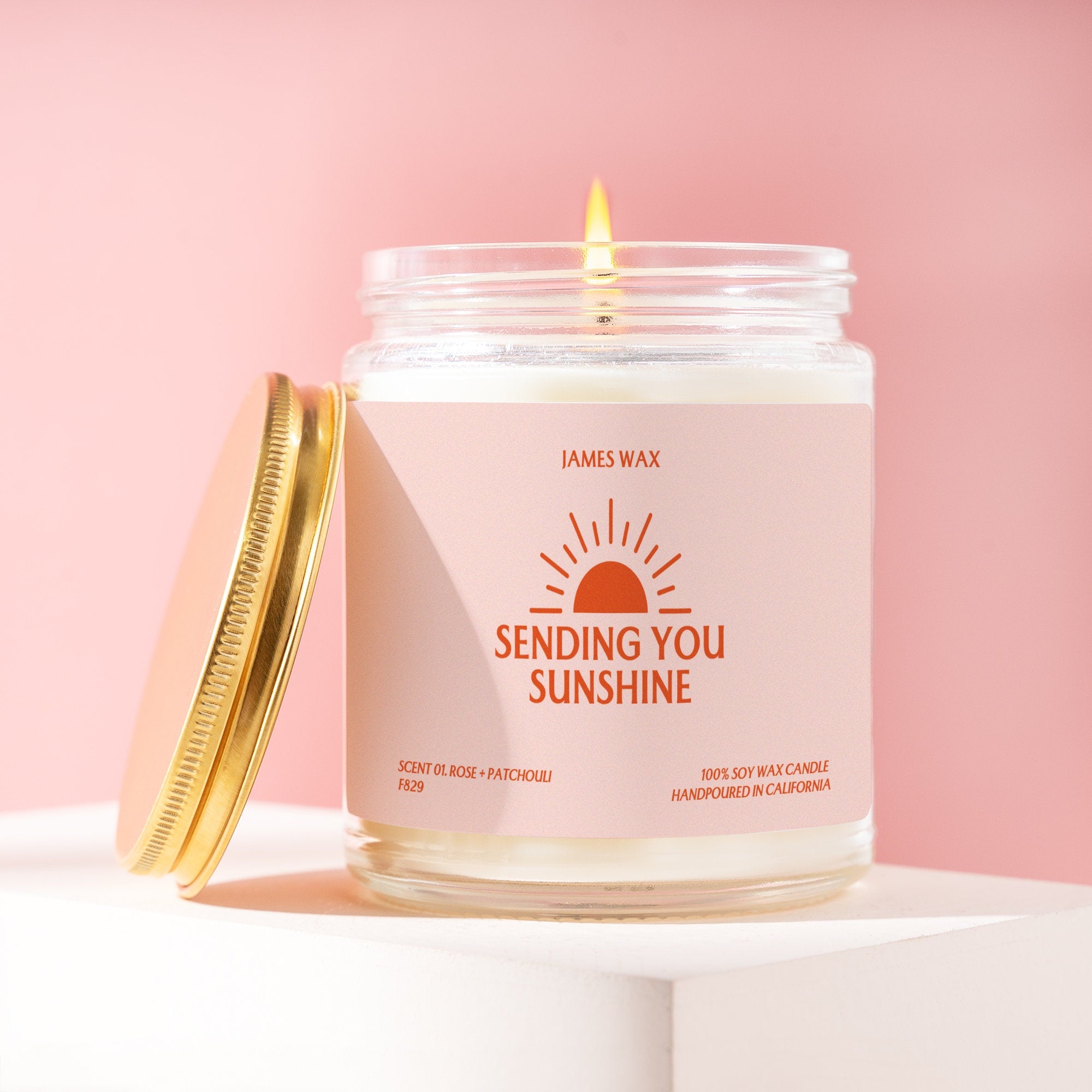 Encouragement Gift Sending You Sunshine Candle Candle For Encouragement Positivity Gift F829