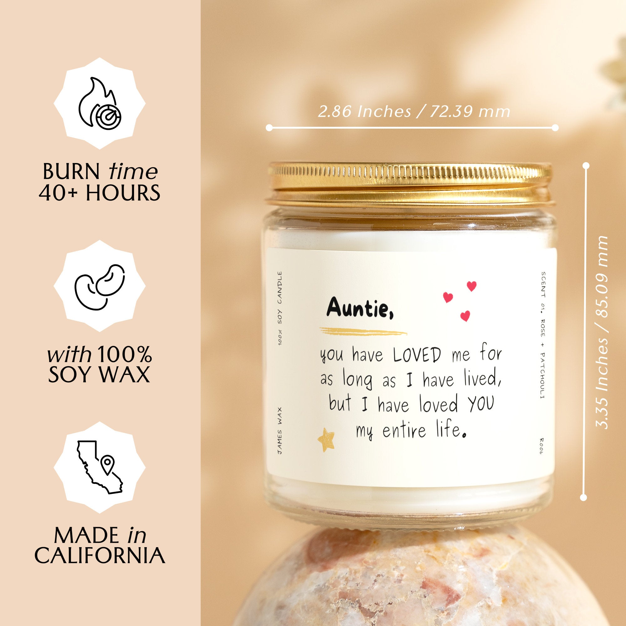 Auntie Gift Auntie You Have Loved Me My Entire Life Candle Great Candle For Auntie R006