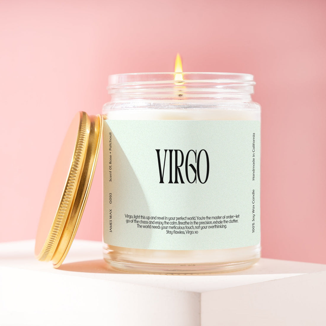 Virgo Gift Zodiac Sign Candle Astrology Charm Gift Personalizable Birthday Virgo G093