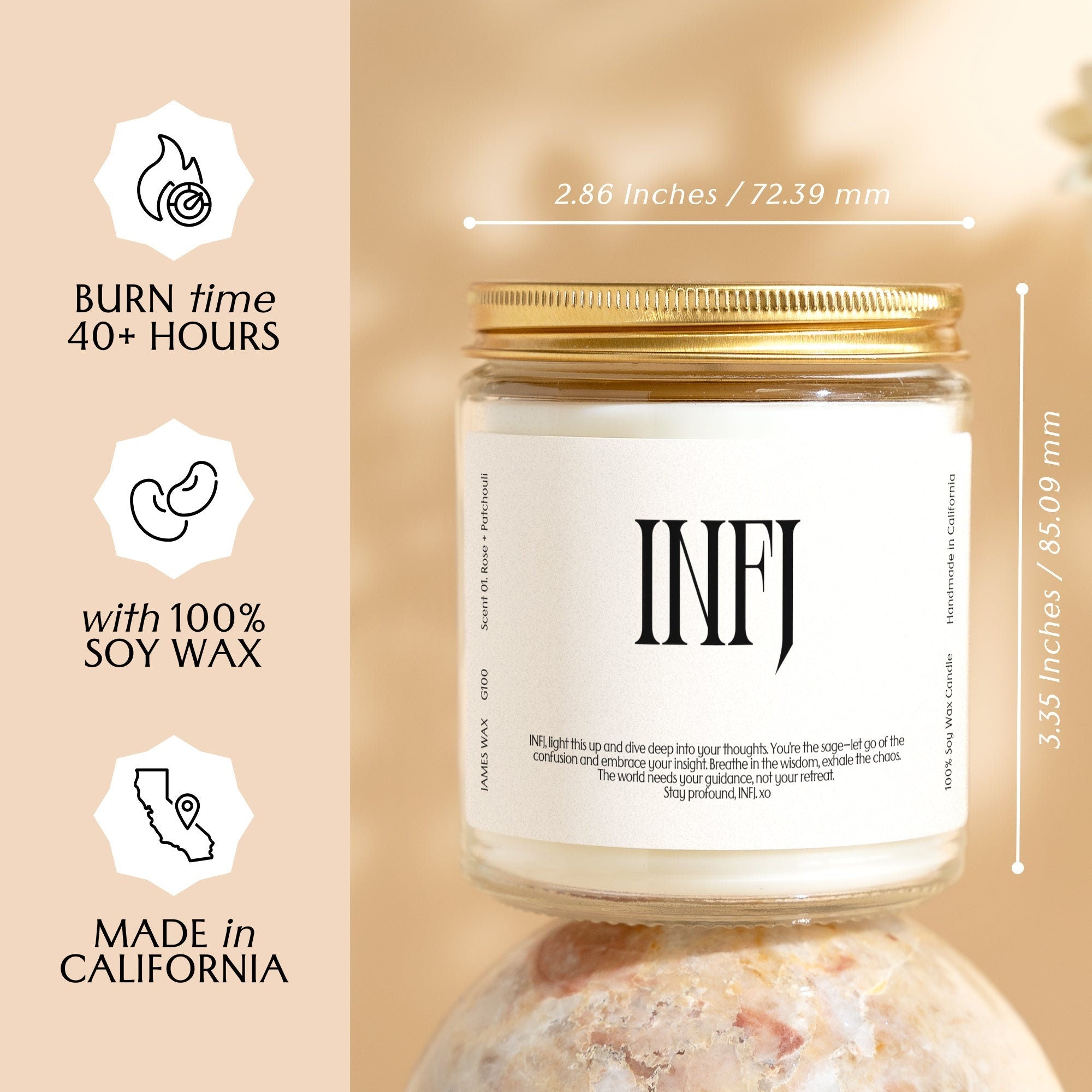 XN INFJ Gift MBTI Candle Personalizable Funny Gift For INFJ Unique Birthday Gift For Her Gift For Him G100