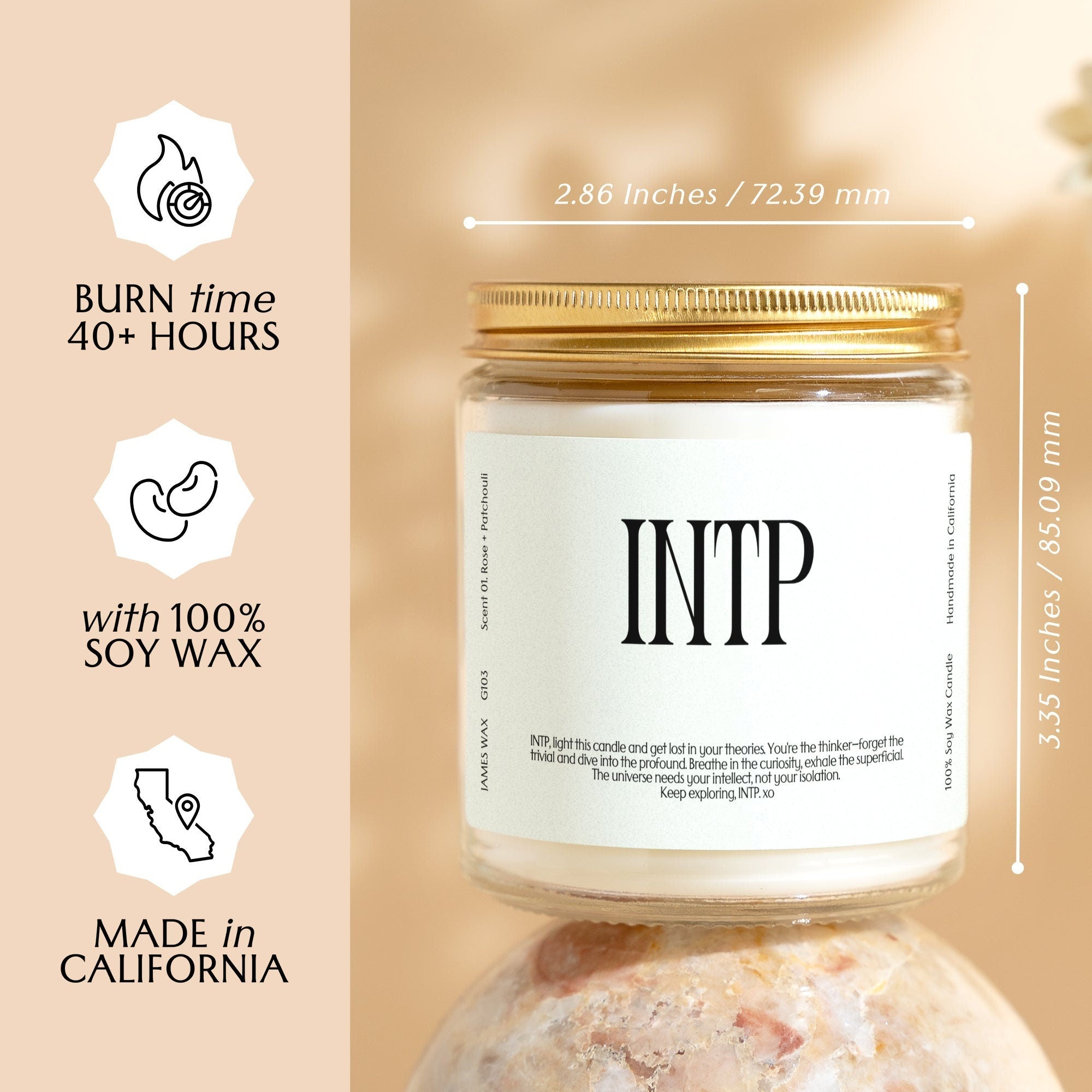 XN INTP Gift MBTI Candle Personalizable Funny Gift For INTP Unique Birthday Gift For Her Gift For Him G103