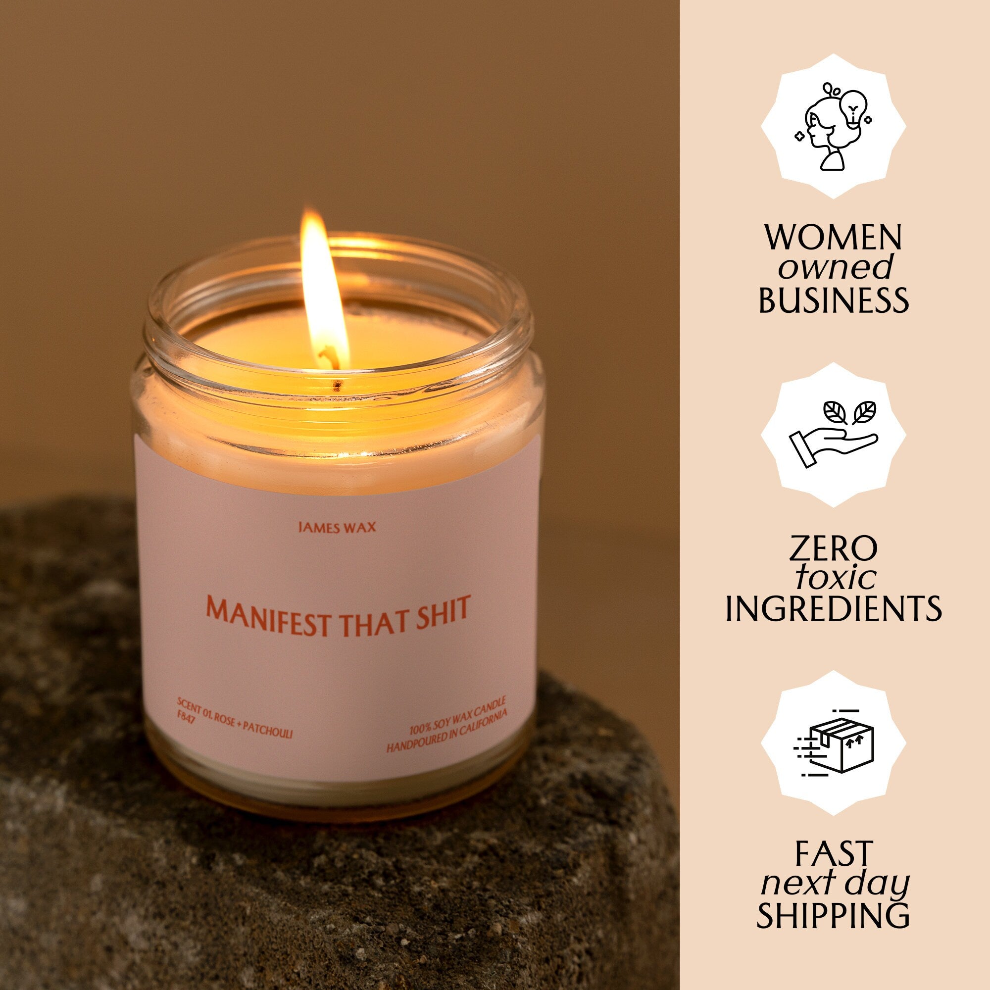 Manifestation Gift Manifest That Shit Candle For Manifesting Goals Positivity Gift F847