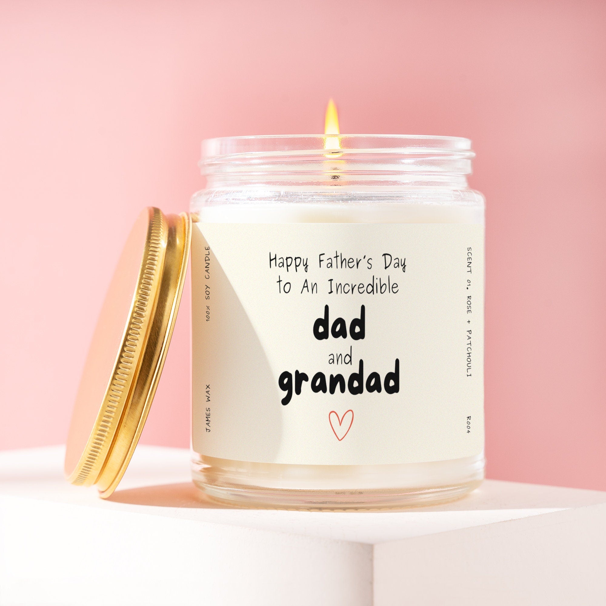 Fathers Day Gift Happy Fathers Day to An Incredible Dad Grandad Candle For Dad or Grandad R004