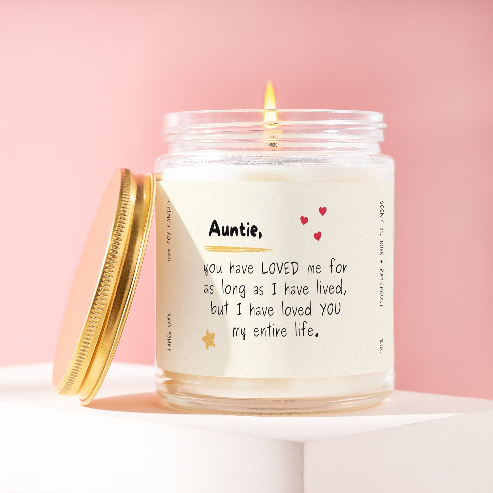 Auntie Gift Auntie You Have Loved Me My Entire Life Candle Great Candle For Auntie R006