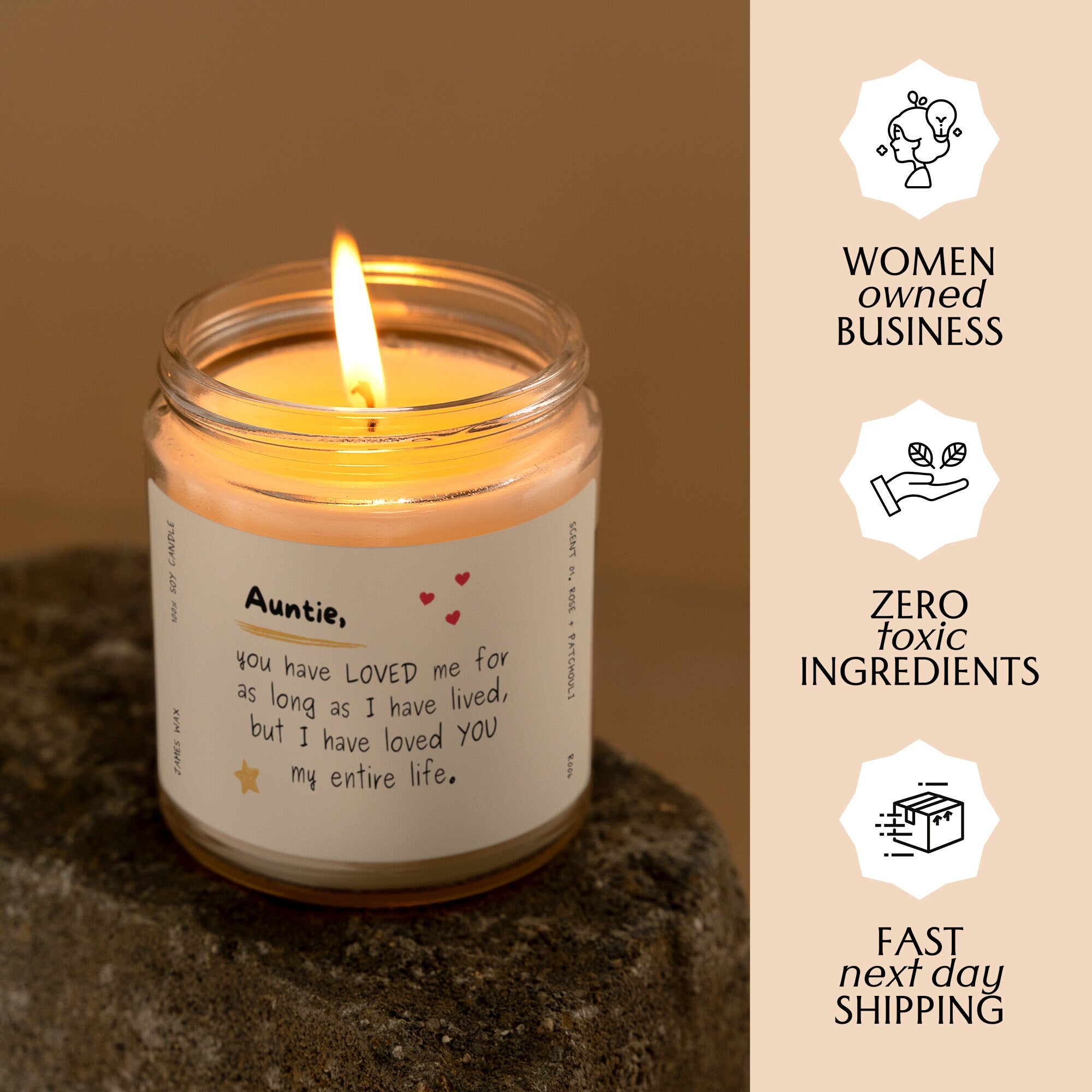 Auntie Gift Auntie You Have Loved Me My Entire Life Candle Great Candle For Auntie R006