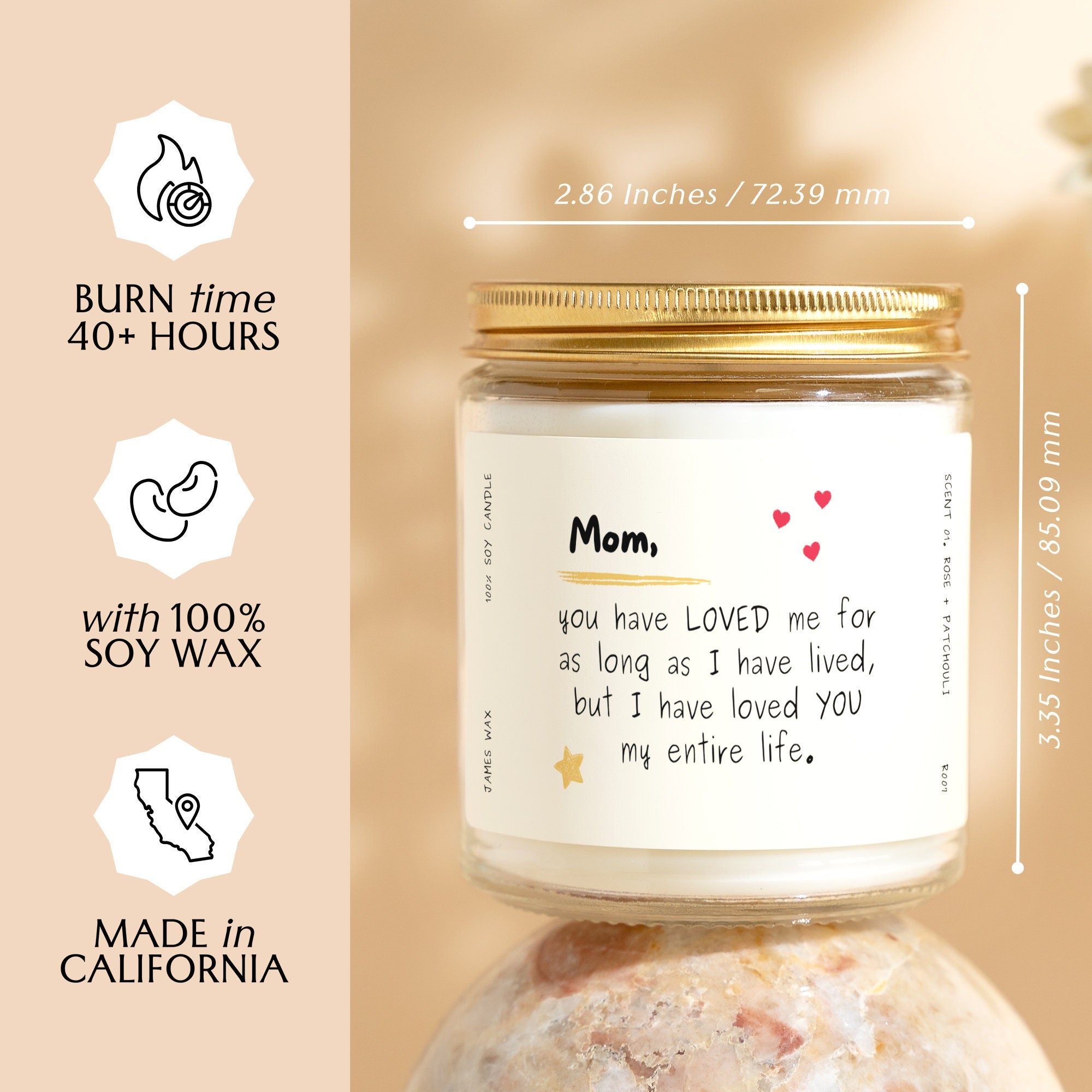 Mom Gift Mom You Have Loved Me My Entire Life Candle Great Candle R007