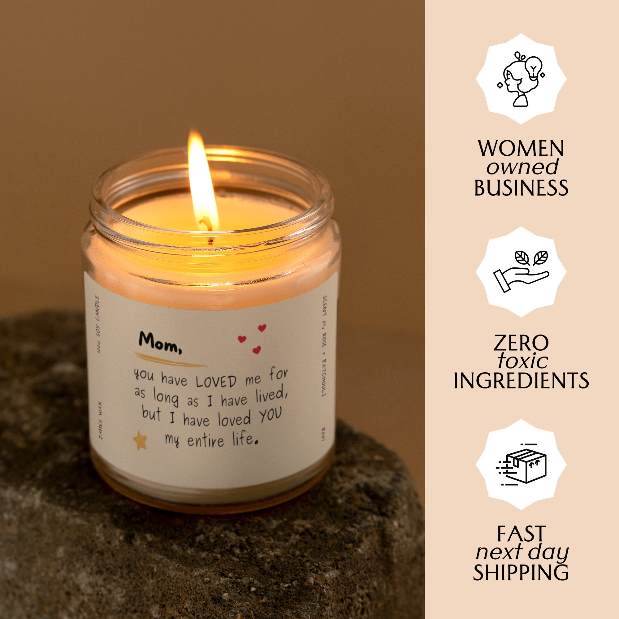 Mom Gift Mom You Have Loved Me My Entire Life Candle Great Candle R007