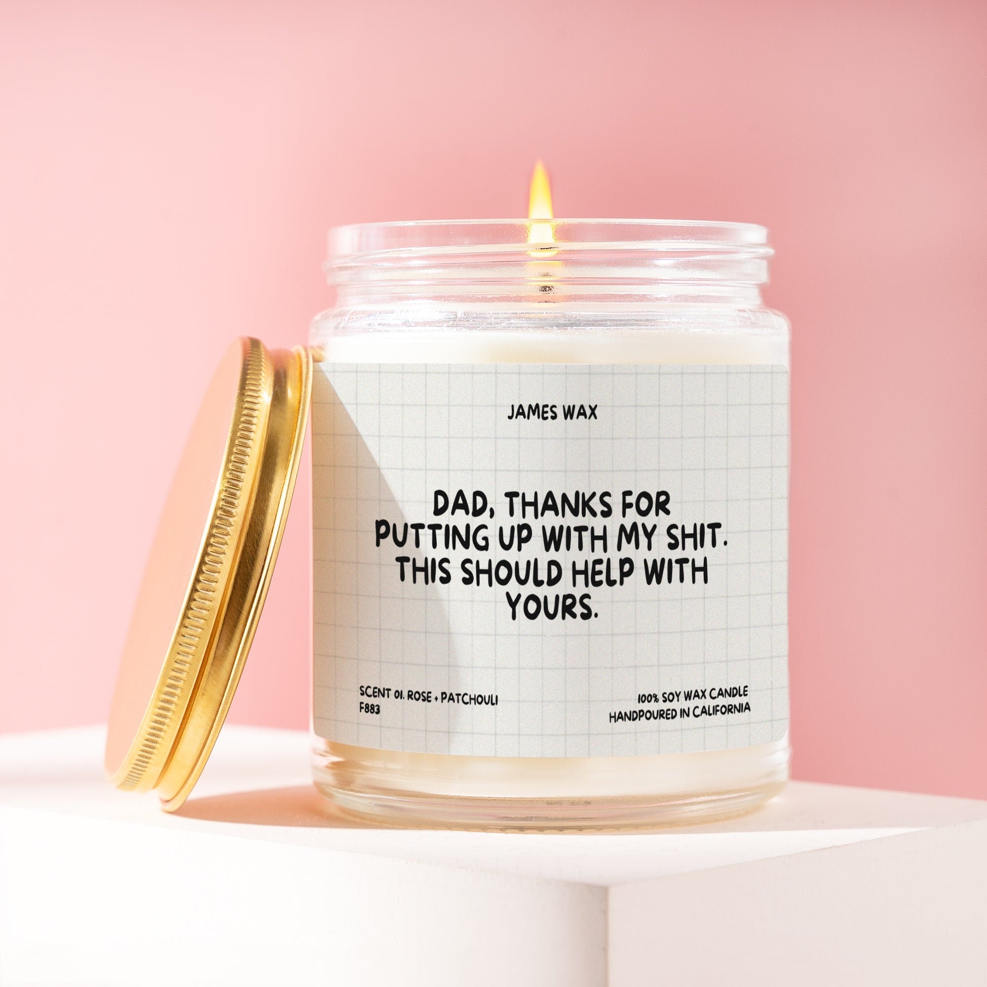 XN Personalized Fathers Day Gift Gag Gifts for Dad Funny Candle for Dad Father&#39;s Day Gift from Daughter Son Bonus Dad Gifts for Husband F883