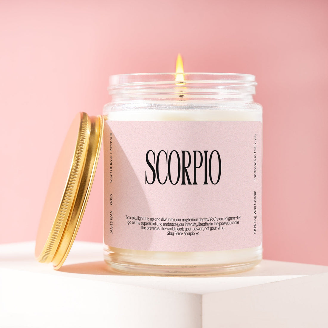 Scorpio Gift Zodiac Sign Candle Astrology Charm Gift Personalizable Birthday Scorpio G095