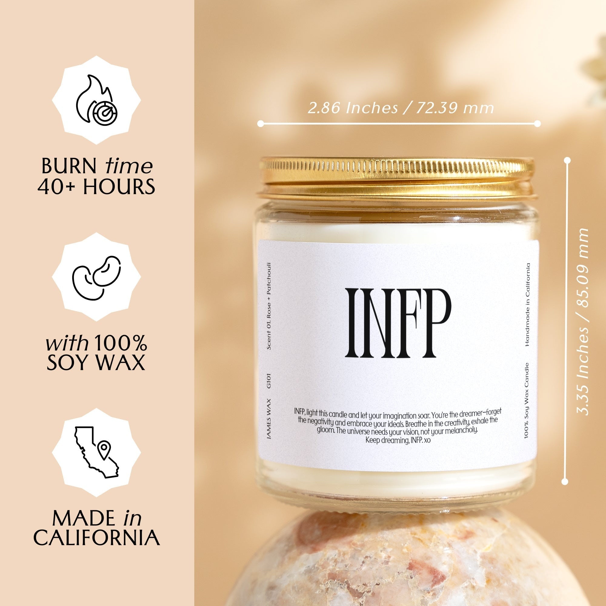 XN INFP Gift MBTI Candle Personalizable Funny Gift For INFP Unique Birthday Gift For Her Gift For Him G101