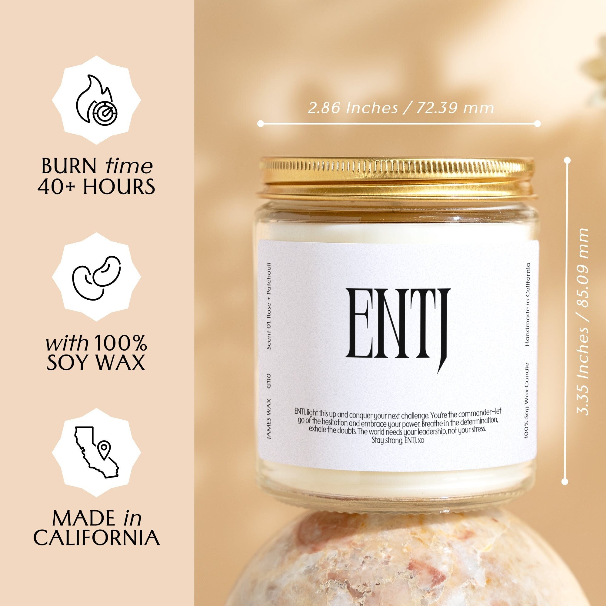 XN ENTJ Gift MBTI Candle Personalizable Funny Gift For ENTJ Unique Birthday Gift For Her Gift For Him G110