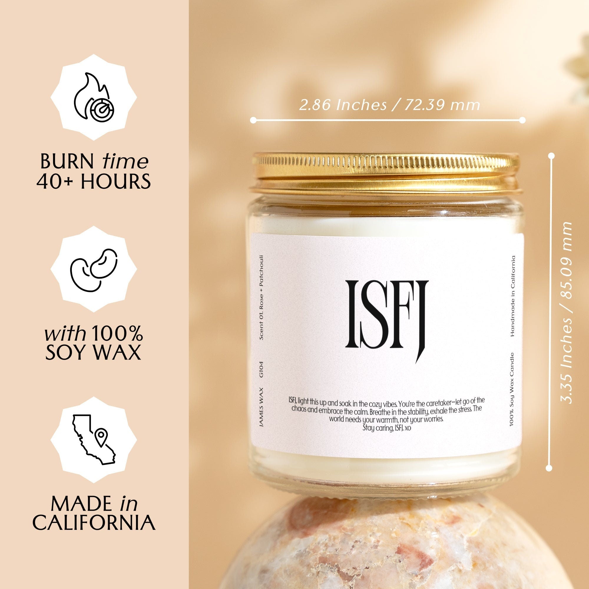 XN ISFJ Gift MBTI Candle Personalizable Funny Gift For ISFJ Unique Birthday Gift For Her Gift For Him G104