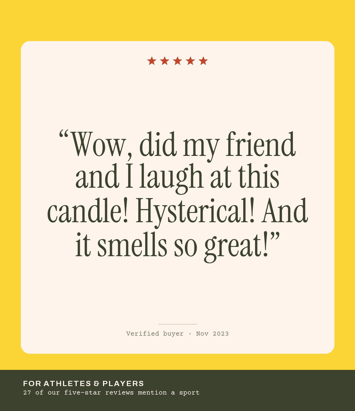 Verified buyer review · James Wax