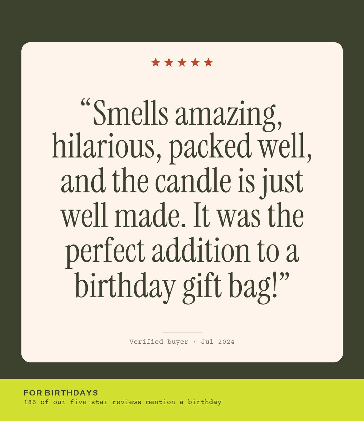 Verified buyer review