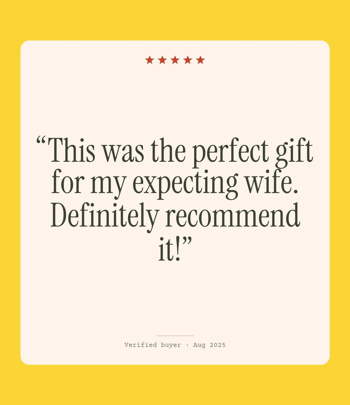 Verified buyer review