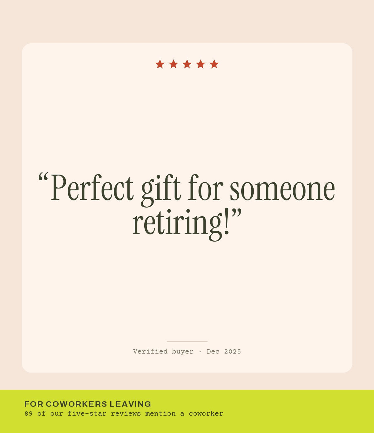 Verified buyer review