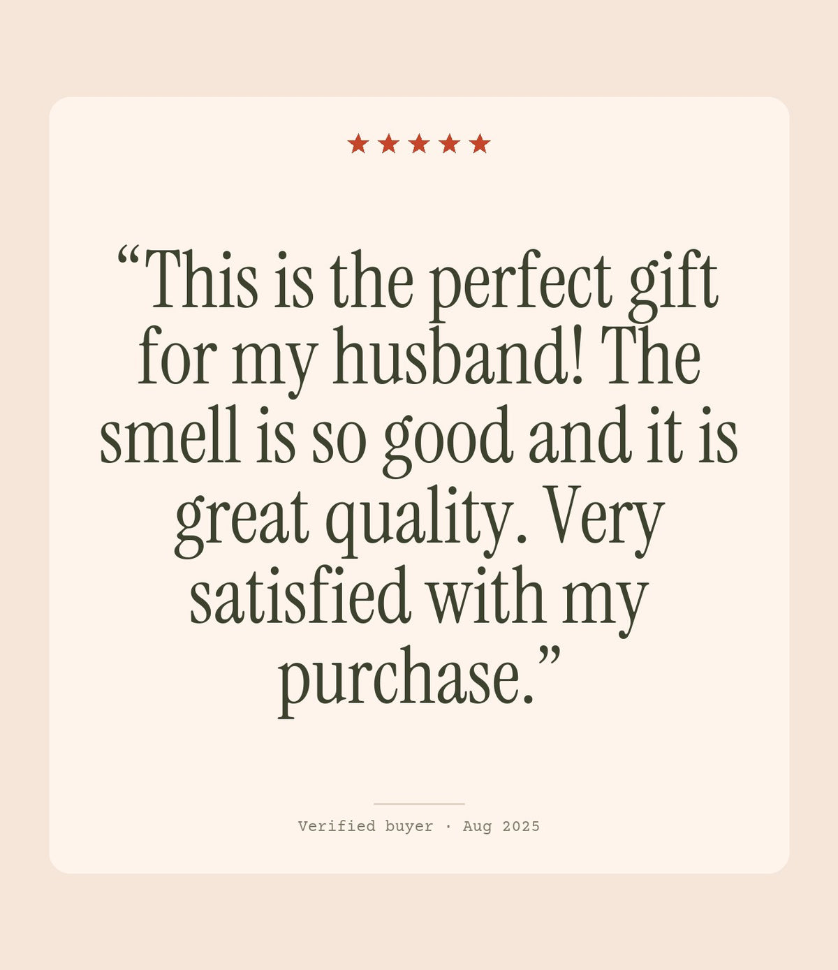 Verified buyer review