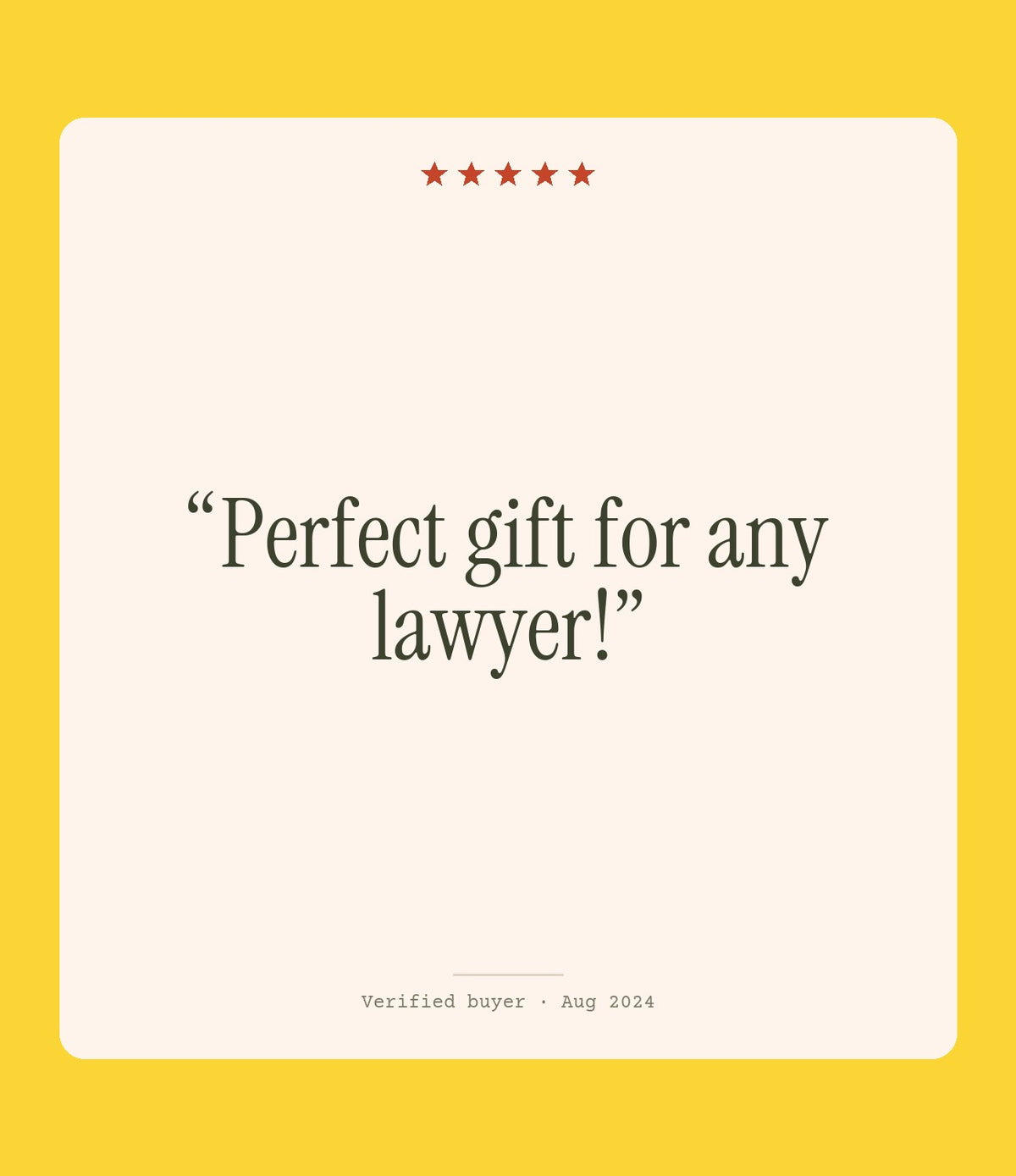 Verified buyer review