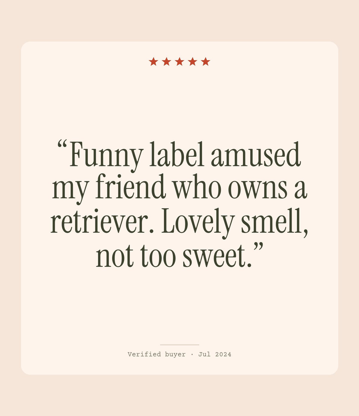 Verified buyer review