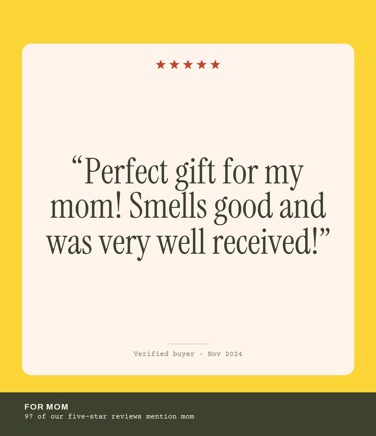 Verified buyer review