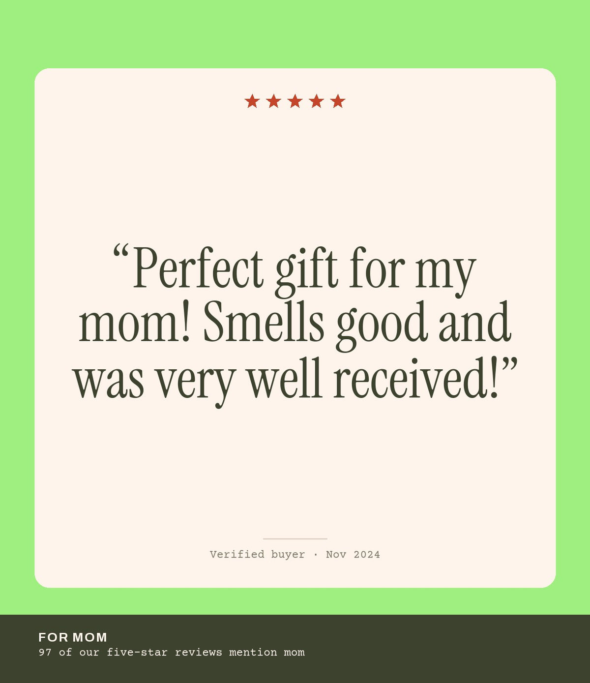 Verified buyer review