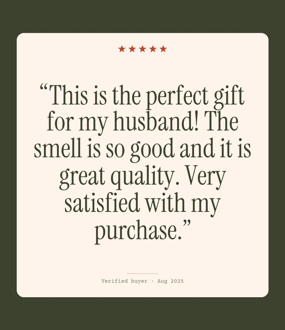 Verified buyer review